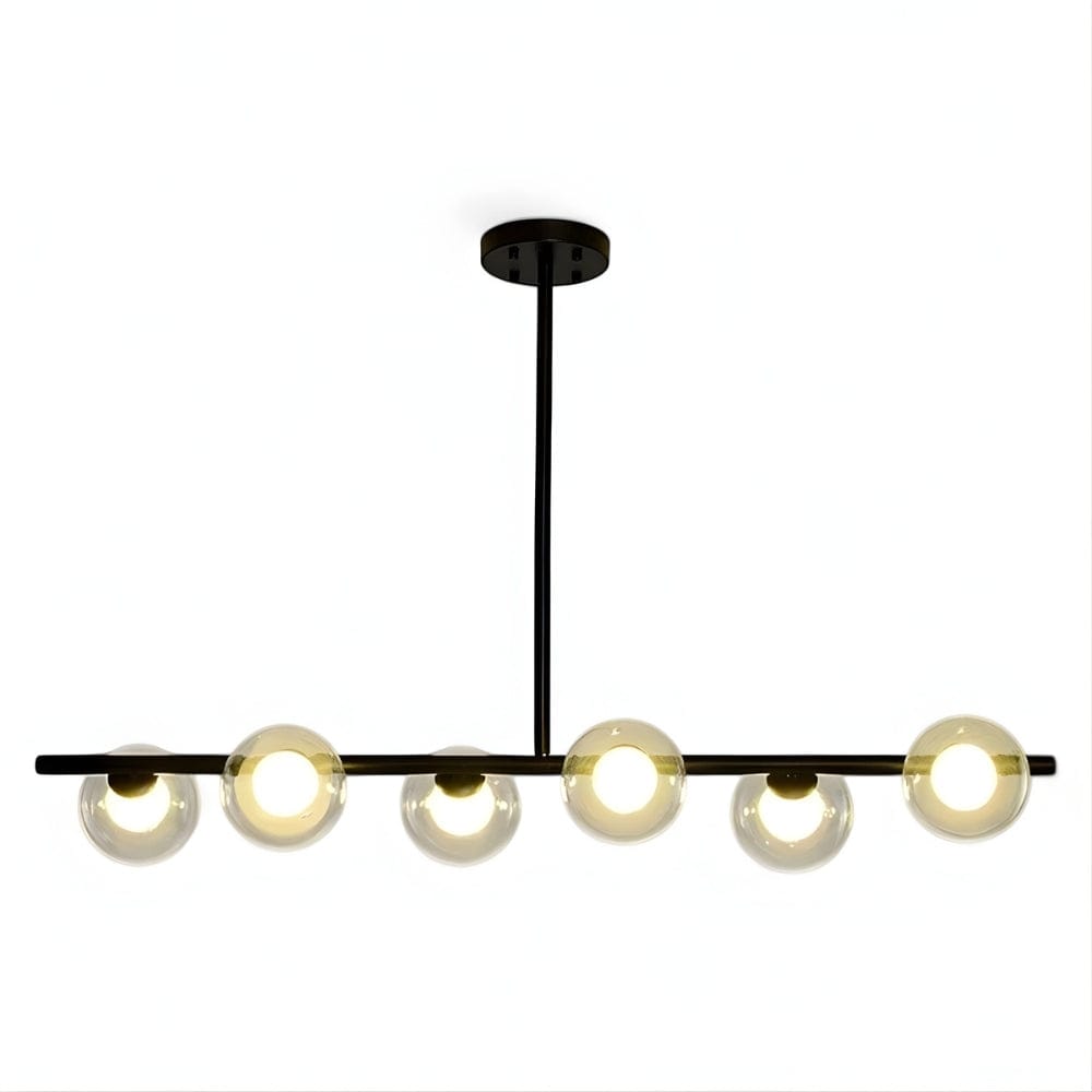 Lustre Moderne Six Spheres Blanc Blanc