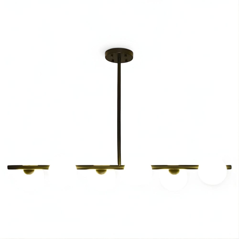 Lustre Moderne Six Spheres Teinte Blanc Blanc