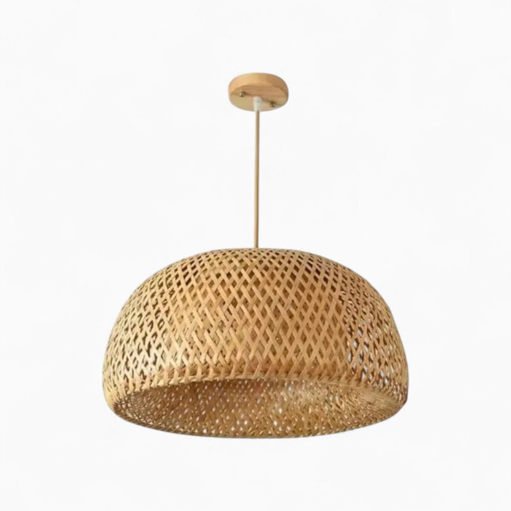 Lustre Rotin Dôme Beige