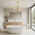 Lustre Salle de bain Boule Dorée