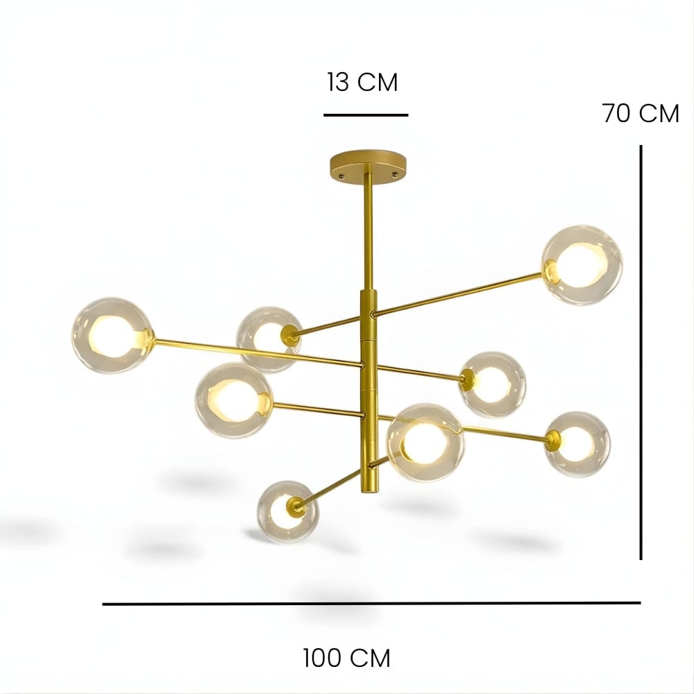 Lustre Salle de bain Boule Dorée
