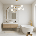 Lustre Salle de bain Boule Blanc Blanc