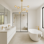 Lustre Salle de bain Boule Doree Dorée