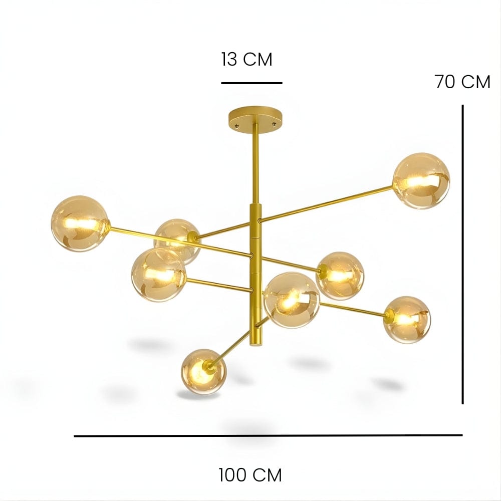 Lustre Salle de bain Boule Doree Dorée