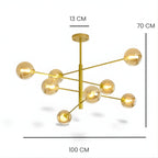 Lustre Salle de bain Boule Doree Dorée
