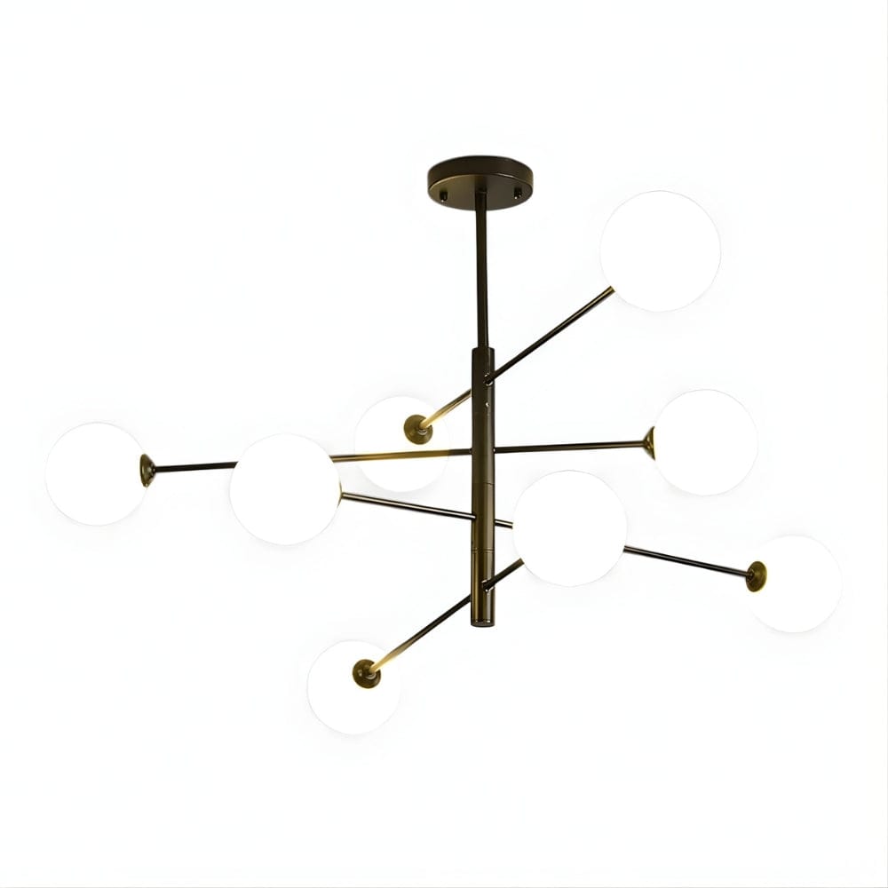 Lustre Salle de bain Boule Noir/blanc Blanc