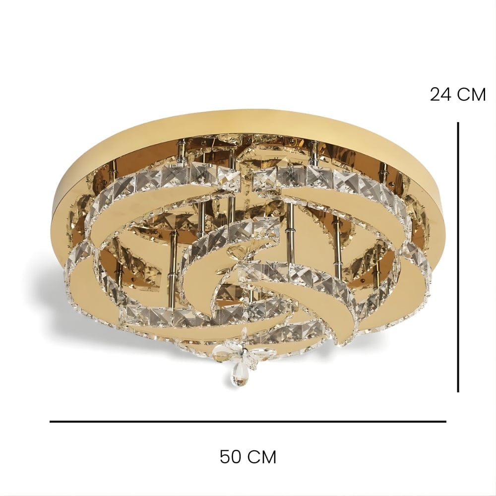 Lustre Salle de bain Couronne Dorée