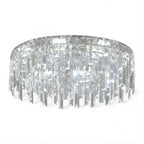 Lustre Salle de bain Rond Crystal Argent