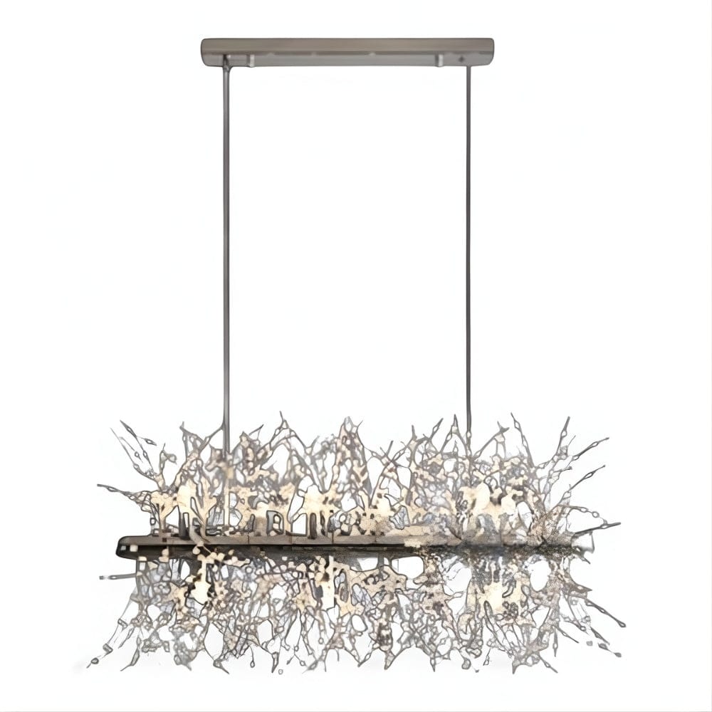 Lustre Salon Branche Cristal Argent Image