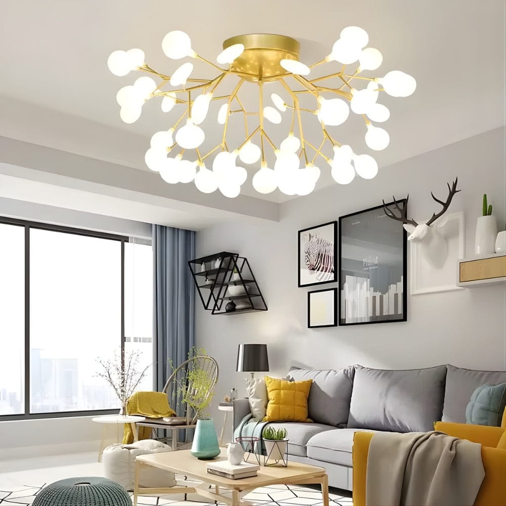 Lustre Salon Branche Doree Dorée Image