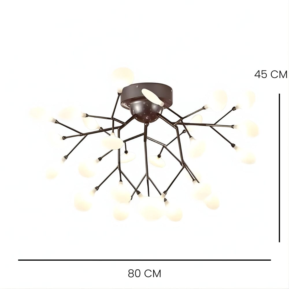 Lustre Salon Branche Noir Noir