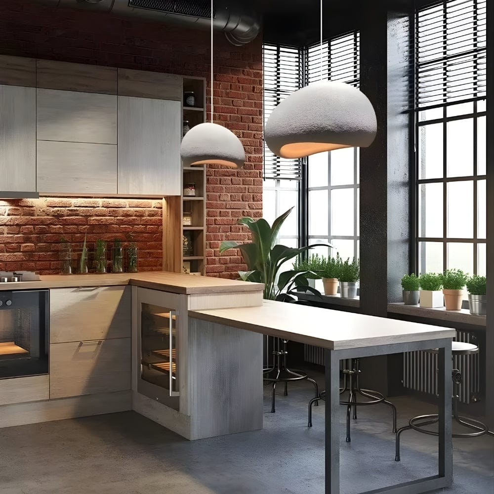 Lustre Salon Coque Blanc Blanc