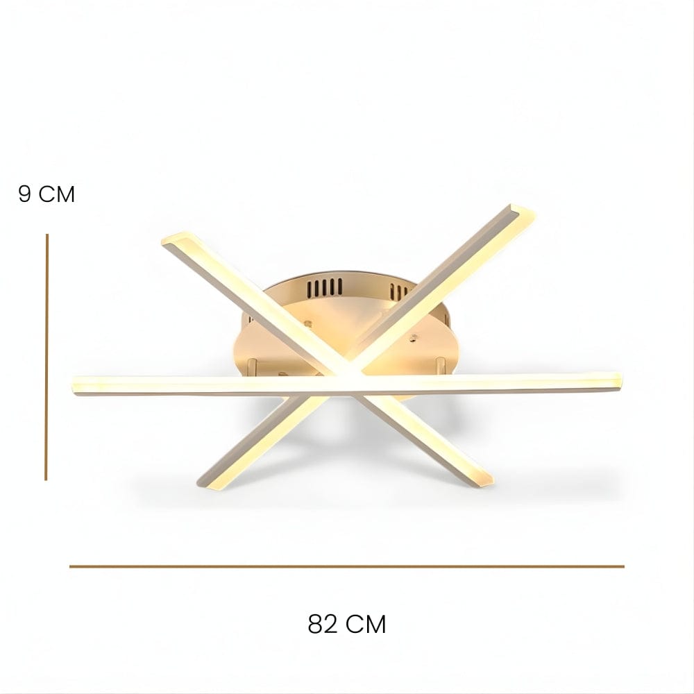 Lustre Salon Etoile Doree Dorée