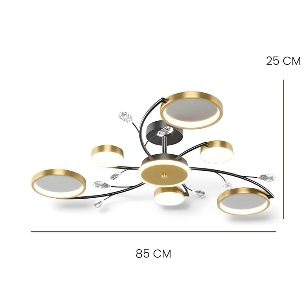 Lustre Salon Fleur Dorée