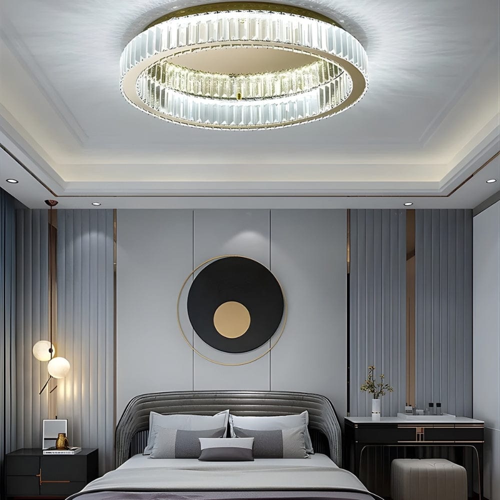 Lustre Salon Halo Argent Argent