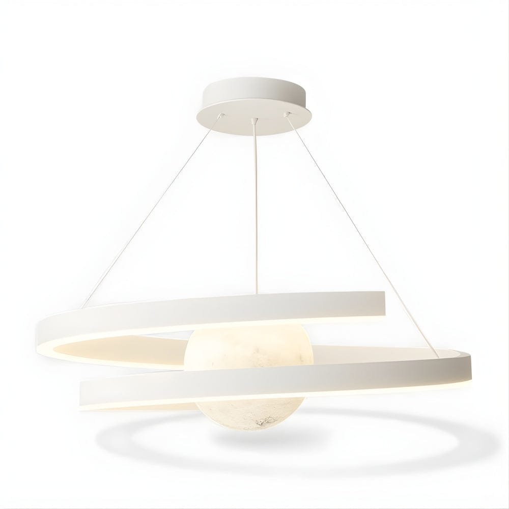 Lustre Salon Lune Blanche Blanc Image