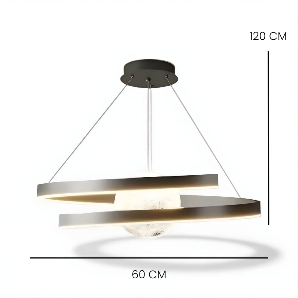 Lustre Salon Lune Noir Noir