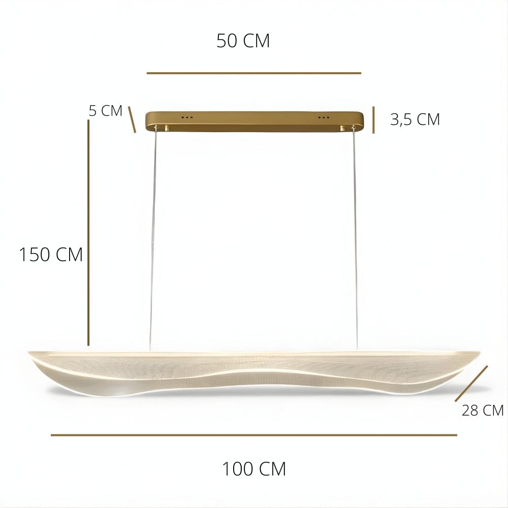 Lustre Salon Moderne Flottant Beige