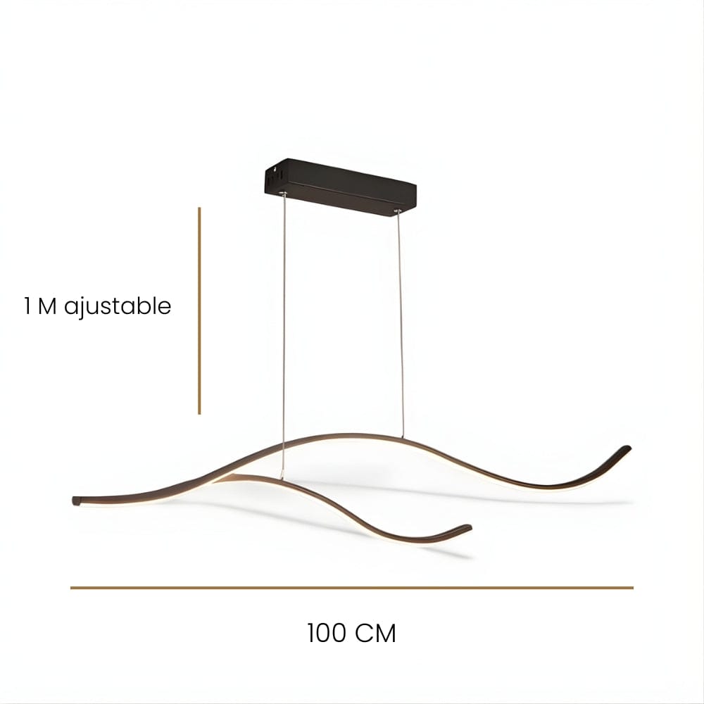 Lustre Salon Ruban Noir Noir