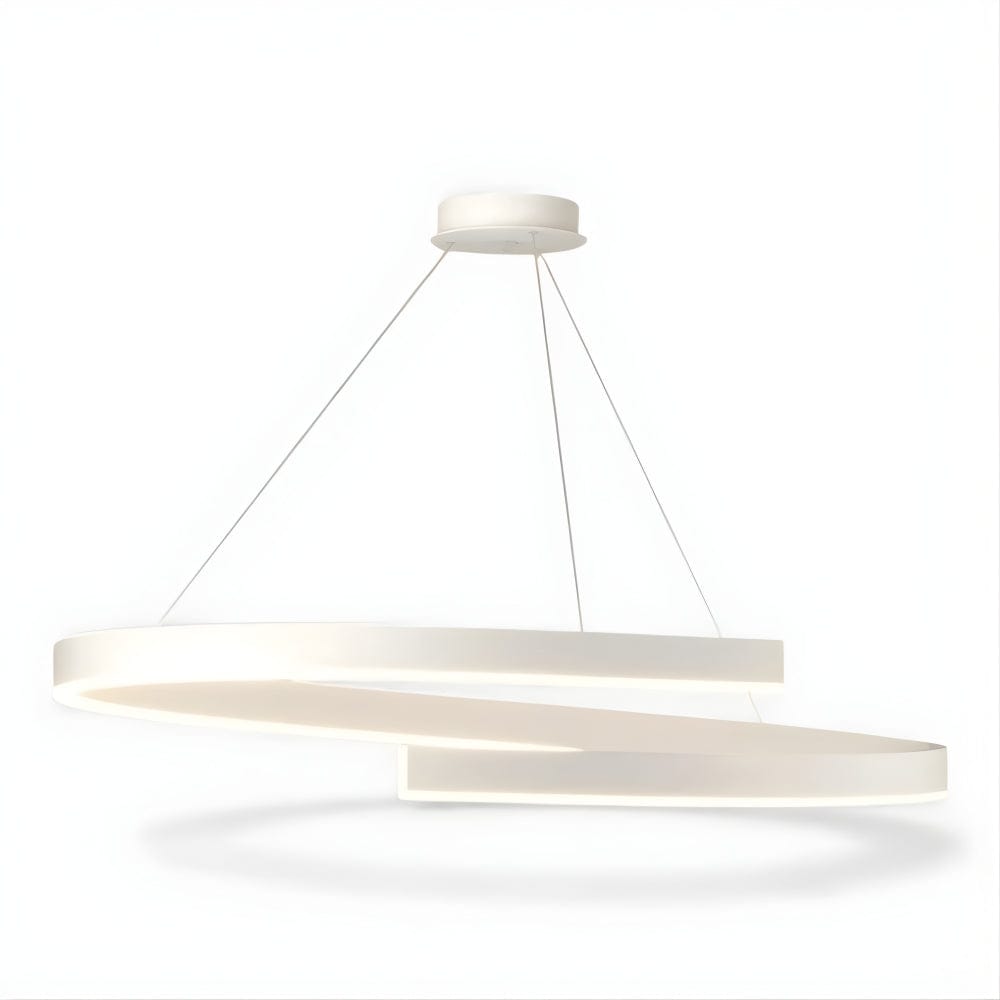 Lustre Salon Spirale Blanc Blanc