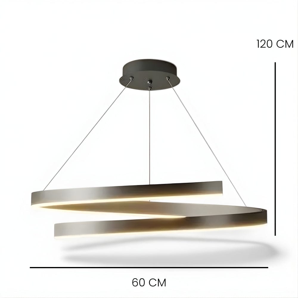 Lustre Salon Spirale Noir Noir