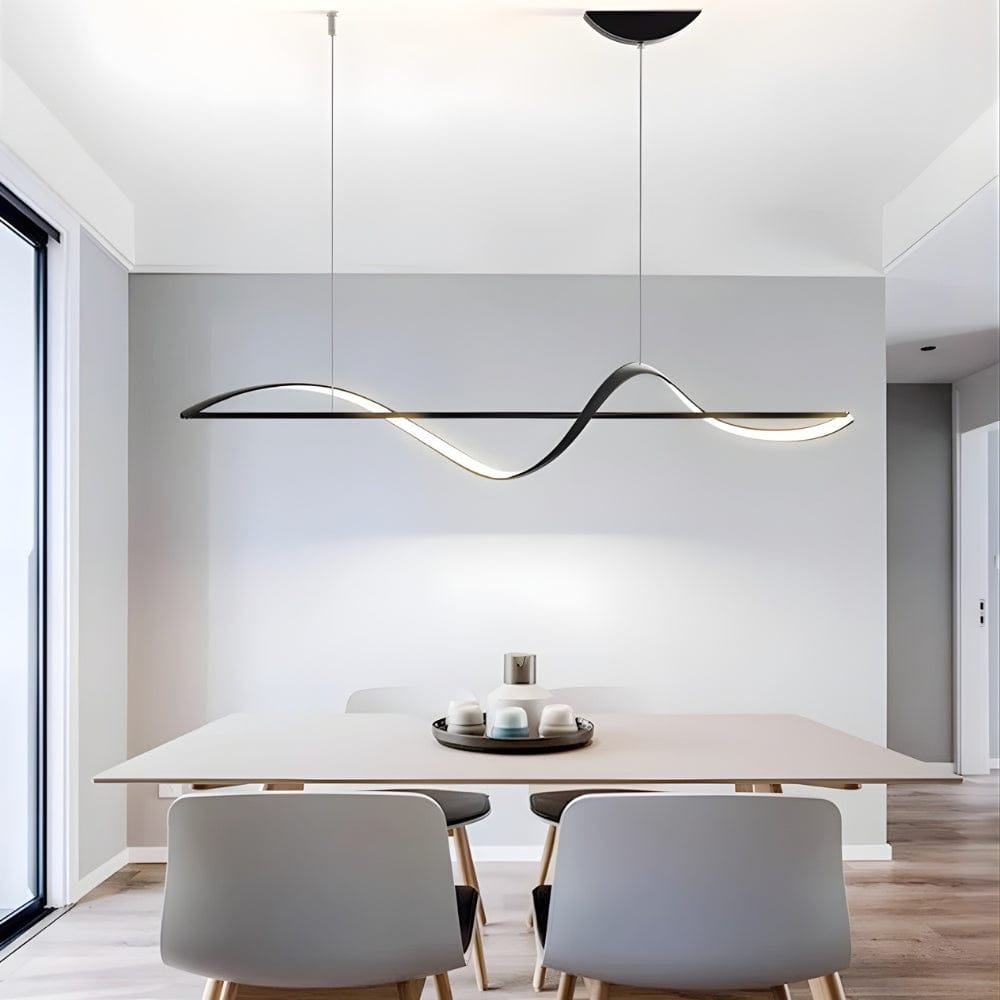 Lustre Salon Vague  Noir Image