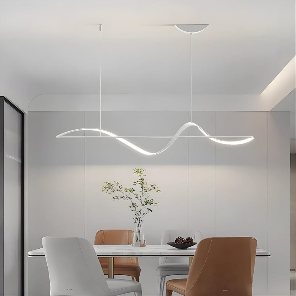 Lustre Salon Vague Blanc Blanc