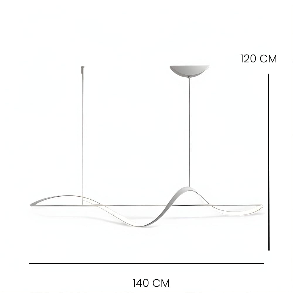 Lustre Salon Vague Blanc Blanc