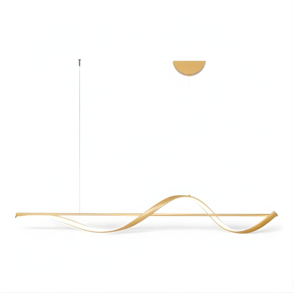 Lustre Salon Vague Doree Dorée Image